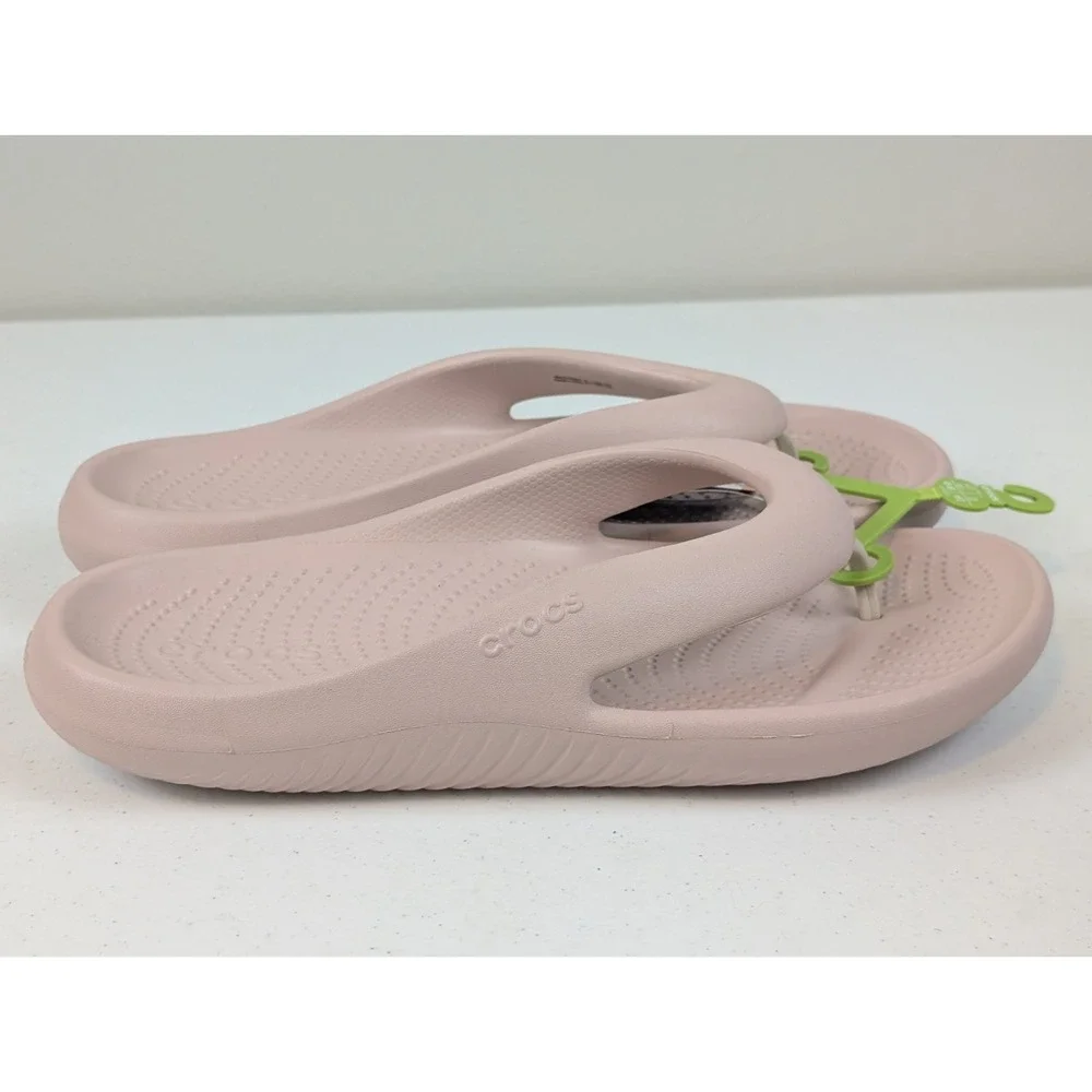 Crocs Mellow Recovery Flip Flops Men's 13 Pink Clay Argyle Rose New Tags